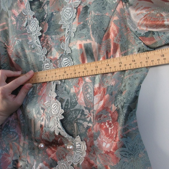 Nah Nah Collection Jonathan Tait Floral Blouse 7 8 Pearl Vtg Cottagecore 358 - Picture 14 of 15